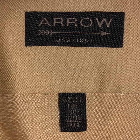 Arrow Men’s Button Down Size 16.5 (32/33) Large - Picture 6 of 6